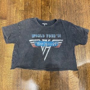 Crop top Van Halen band t-shirt